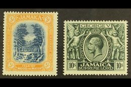1919-21 (Mult Crown CA) 5s And 10s Definitive Top Values, SG 88a/89, Very Fine Mint. (2 Stamps) For More Images, Please  - Jamaïque (...-1961)