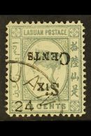 1892 6c On 16c Grey, SURCHARGE INVERTED, SG 50a, Superb Used. For More Images, Please Visit Http://www.sandafayre.com/it - Nordborneo (...-1963)