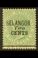 SELANGOR 1891 2c On 24c Green, SG 45, Very Fine Mint. For More Images, Please Visit Http://www.sandafayre.com/itemdetail - Sonstige & Ohne Zuordnung