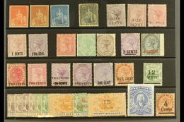 1858-1902 MINT SELECTION Presented Chronologically On A Stock Card. Includes 1858-62 6d & Both Unissued Values, 1862 6d  - Mauricio (...-1967)