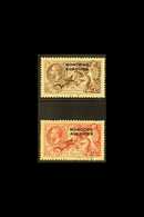 BRITISH CURRENCY 1935-37 2s6d And 5s Re-engraved Seahorses, SG 73/74, Very Fine Used. (2 Stamps) For More Images, Please - Altri & Non Classificati