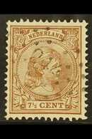 1891-94 7½c Brown Queen (SG 149a, NVPH 36), Used With Scarce "244" (UITHUIZEN) Numeral Cancel, Some Wrinkles, Fresh & Ra - Otros & Sin Clasificación