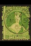 1864 1s Deep Green, Perf 12½, Wmk Large Star, SG 123, Very Fine Used With Neat Upright Wellington Cds Cancel. For More I - Otros & Sin Clasificación