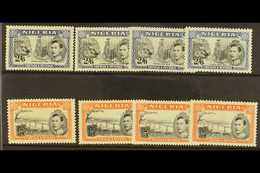 1938-51 2s.6d And 5s, The Four Perf Variants For Each, SG 58/59c, Fine Mint. (8 Stamps) For More Images, Please Visit Ht - Nigeria (...-1960)