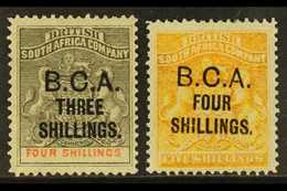 1892 3s On 4s Grey Black And Vermilion And 4s On 5s Orange Yellow, SG 18/19, Superb Mint Pair, Well Centered And Fresh.  - Nyassaland (1907-1953)