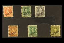1899-1904 U S Administration "Philippines" Opt'd Mint & Used Selection On A Stock Card With Used 50c & 4c, Mint 1c's, 8c - Philippinen