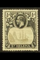 1922-37 ½d Grey & Black "Cleft Rock" Variety, SG 97c, Fine Mint For More Images, Please Visit Http://www.sandafayre.com/ - Isla Sta Helena