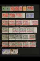 1938-50 NEVER HINGED MINT Complete Set, SG 68/77f, Plus Most Perf And Shade Changes Incl. All Perf. 13 X 12 Values, Love - St.Kitts And Nevis ( 1983-...)