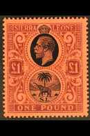 1912-21 £1 Black And Purple, SG 128, Mint Lightly Hinged. For More Images, Please Visit Http://www.sandafayre.com/itemde - Sierra Leona (...-1960)