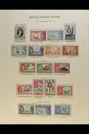 1956-63 NHM COLLECTION. Coronation & First Pictorial Definitive Set On A Printed Page, SG 81/96, Never Hinged Mint (18 S - British Solomon Islands (...-1978)