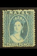 NATAL 1861 3d Blue, No Wmk, Intermediate Perf, SG 11, Very Fine Mint, Large Part Og. For More Images, Please Visit Http: - Non Classificati