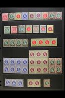 NATAL 1902-1909 KEVII MINT/NHM COLLECTION With "Specimen" Opt's & Multiples. Neatly Presented On Stock Pages & Includes  - Sin Clasificación