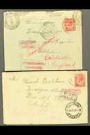 1915 UNRECLAIMED COVERS Pair Of Covers, Both Addressed To "Winch Brothers" In Colchester, Both With "Unclaimed" Cachets  - Unclassified