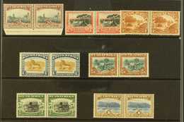 1927-30 Pictorials Complete Set, SG 34/39, Very Fine Mint Horizontal Pairs, Very Fresh & Attractive. (7 Pairs = 16 Stamp - Non Classificati