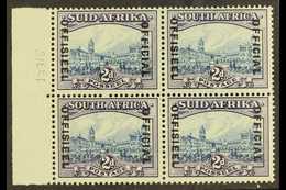 OFFICIAL 1939 2d Blue And Violet (20mm Between Lines Of Overprint), SG O23, Left Marginal BLOCK OF FOUR Very Fine Mint ( - Sin Clasificación