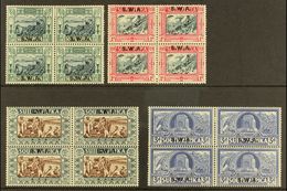 1938 Voortrekker Centenary Memorial Set, SG 105/108 In Fine Mint/NHM Blocks Of 4, The Lower Stamps In Each Block Being N - South West Africa (1923-1990)