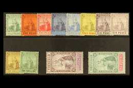 1904-09 Complete MCA Set (less 1s Black & Blue On Yellow), SG 133/145, Fine Mint. (12 Stamps) For More Images, Please Vi - Trinidad Y Tobago