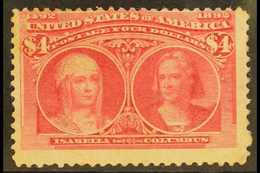 1893 $4 Rose-carmine, Columbian Expo, Scott 244a, Mint, Regummed. For More Images, Please Visit Http://www.sandafayre.co - Altri & Non Classificati