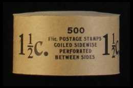 1930 COMPLETE ROTARY PRESS COIL ROLL 1½c Brown "Warren G Harding", Scott 686, Complete Coil Roll Of 500 Stamps. Unopened - Otros & Sin Clasificación