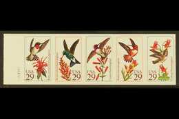 1992 IMPERF PROOF BOOKLET PANE 9c Hummingbirds Imperf Proof Booklet Pane Of Five In Finished Design, Scott 2646aPi, With - Otros & Sin Clasificación