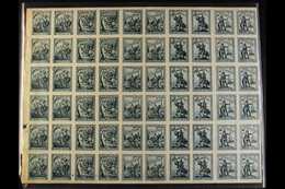 CINDERELLAS 1922 St Dunstan's Charity Stamps/labels To Raise Money For The Blind. Rouletted Complete Mint Se-tenant Shee - Sonstige & Ohne Zuordnung