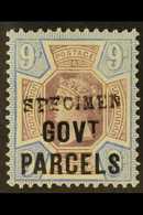 OFFICIALS  GOVT. PARCELS 1888 9d Dull Purple And Blue Overprinted "SPECIMEN" (type 9), SG Spec L28s, Mint Lightly Hinged - Sonstige & Ohne Zuordnung