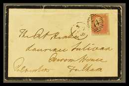 PALMERSTON AS BRITISH PRIME MINISTER 1856 Envelope To The Rt Honble Laurence Sulivan, With 1d Red Tied 74 Duplex, Clearl - Sonstige & Ohne Zuordnung