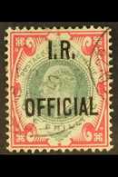 OFFICIAL INLAND REVENUE 1902-04 1s Dull Green And Carmine, SG O24, Very Fine Used, Expertised On The Back. For More Imag - Unclassified