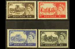 1955-58 Castles Waterlow Printing Complete Set, SG 536/39, Very Fine Mint, Very Fresh. (4 Stamps) For More Images, Pleas - Other & Unclassified