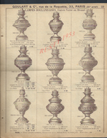 ANCIEN DEPLIANT PUBLICITAIRE GOULART LAMPES HOLLANDAISES & A COURANT PARIS RUE DE LA ROQUETTE ECLAIRAGE 1913 4 PAGES : - Pubblicitari