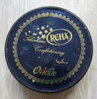 AC - REHA CONFECTIONERY ORCHID EMPTY VINTAGE TIN BOX - Boîtes