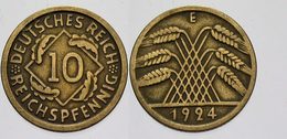 10  REICHPFENNIG 1924 - 10 Rentenpfennig & 10 Reichspfennig