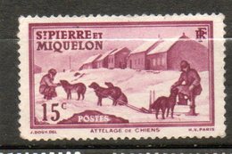 ST PIERRE ET MIQUELON  Attelage 1938 N°172 - Unused Stamps