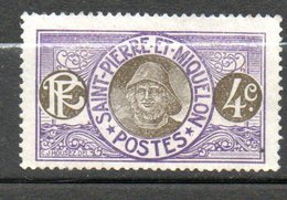 ST PIERRE ET MIQUELON  Pécheur 1909 N° 80 - Unused Stamps