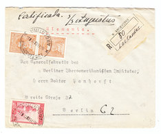 Argentina/Germany Los Cardos REGISTERED COVER 1938 - Storia Postale