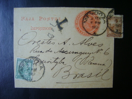 ARGENTINA - WHOLE POSTCARD FROM MENDOZA TO BRAZIL IN THE STATE - Covers & Documents