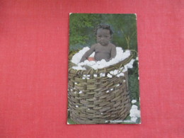 Black Americana  Southern Product Child In Cotton Basket== Ref 2951 - Black Americana