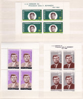 Colonies Francaises Serie Président J.f. Kennedy 1964 Blocs Feuillets10 Valeurs Neuf** - Unclassified