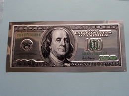 Silver Plated ONE HUNDRED DOLLARS ( Series 2001 ) CB 69754129 E - B2 ( Please Identify ) ! - A Identificar