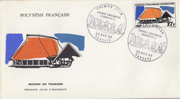 Enveloppe  FDC  1er  Jour   POLYNESIE     Maison  Du  Tourisme    1969 - FDC