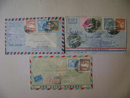 CHILE - 3 LETTERS SHIPPED FROM SANTIAGO TO BRAZIL IN THE STATE - Chile