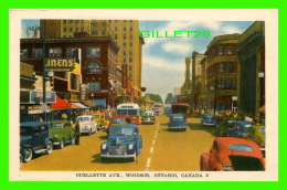 WINDSOR, ONTARIO - OUELLETTE AVENUE - ANIMATED WITH OLD CARS -  TRAVEL IN 1950 -  JACK H. BAIN - - Windsor