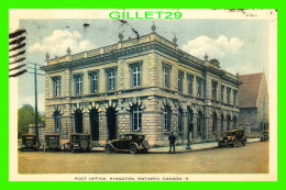 KINGSTON, ONTARIO - POST OFFICE - ANIMATED WITH OLD CARS - TRAVEL IN 1936 - PECO - - Kingston