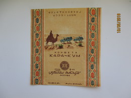 RUSSIA USSR , Kara Kum DESERT CAMEL TRUCK  ,   CANDY WRAPPER , MOSCOW , O - Schokolade