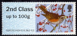 GB 2015 QE2 2nd  Post & Go Redwing Bird Unused No Gum ( 1222 ) - Post & Go Stamps