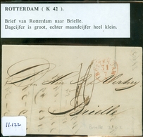 HANDGESCHREVEN BRIEF Uit 1844 Gelopen Van ROTTERDAM Naar BRIELLE (11.122) - ...-1852 Precursori