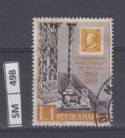 SAN MARINO    1959	Francobolli Di Sicilia, L. 1  Usato - Usati