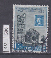 SAN MARINO    1959	Francobolli Di Sicilia, L. 3  Usato - Usados