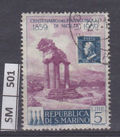 SAN MARINO    1959	Francobolli Di Sicilia, L. 5  Usato - Usados