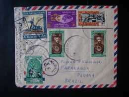 EGYPT - LETTER SENT TO BRAZIL OPENED FOR ANY REASON (?) IN THE STATE - Storia Postale